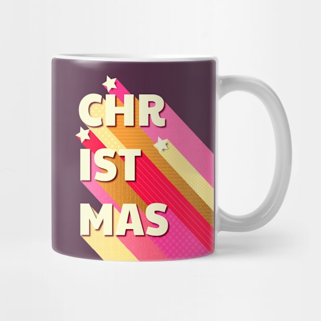 Christmas retro typography by showmemars